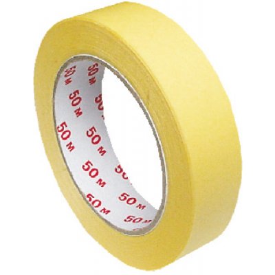 COpack Lepící maskovací krepová páska 50 m x 25 mm žlutá