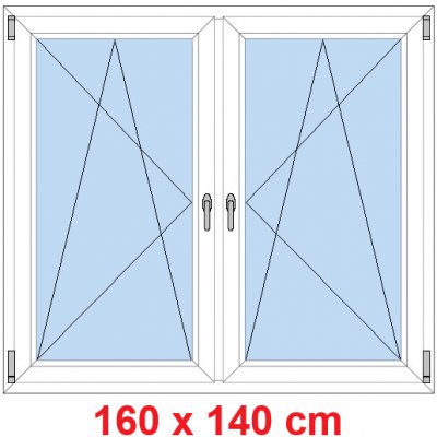 Soft Dvoukřídlé plastové okno 1600 x 1400 mm OS+OS se sloupkem – HobbyKompas.cz
