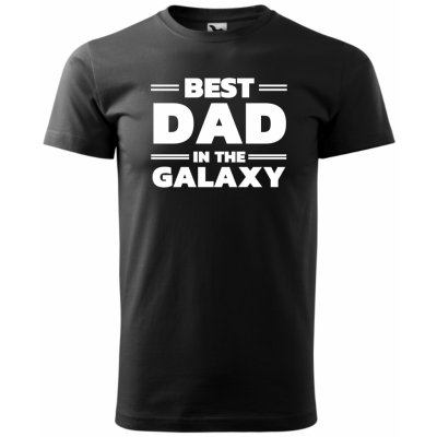 Pánské tričko BEST DAD IN THE GALAXY bílá