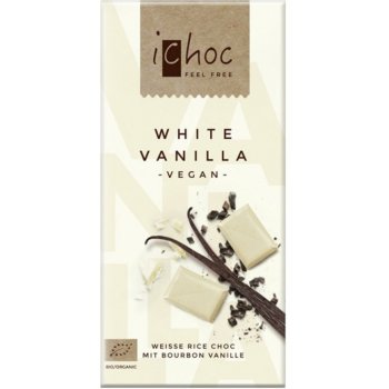 iChoc rýžová čokoláda bílá s vanilkou 80 g