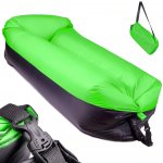 RelaxPRO 5566-1 Nafukovací pohovka Lazy Bag sedací vak 185x70 cm do 180 kg černo-zelená – Hledejceny.cz