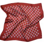 White orchid hedvábný šátek karmínový v dárkovém balení – Zboží Dáma