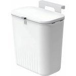 Verk 27571 Závěsný odpadkový koš s víkem 9 L, bílý – Zboží Mobilmania