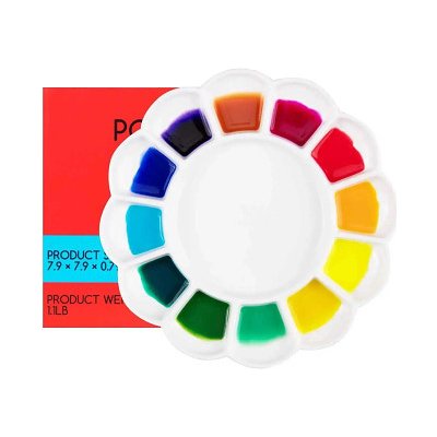 Porcelánová paleta kulatá 12 důlků průměr 20cm – Hledejceny.cz