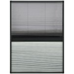 Greatstore Plisovaná okenní síť proti hmyzu se zástěnou hliník 80 x 120 cm – Sleviste.cz