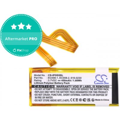 Baterie pro Apple iPod Classic 6th Gen, iPod 5G, iPod Video, 450mAh, Li-Pol, 3.7V, EC008, HQ – Hledejceny.cz