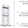 Lešení Lešení RUX MOBILO 1400 9,6 m 260 cm