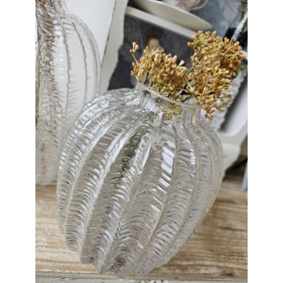 Skleněná váza s vroubkováním Sophia - Ø 17*22cm - Parlane – Hledejceny.cz