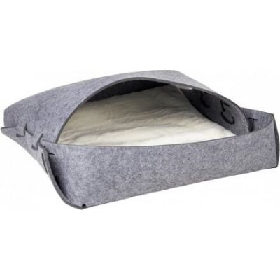 Flamingo Gonzo Spací pytel pro kočky plstěný šedý 50 x 50 x 25 cm – Zboží Mobilmania