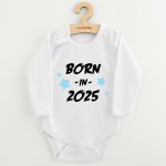 Dětské body s potiskem New Baby BORN IN 2025 blue – Zboží Dáma