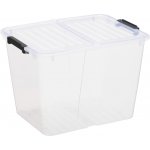 Siguro Fold Box se skládacím víkem 30 l, 43 x 33 x 30 cm, transparentní – Sleviste.cz