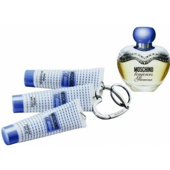 Moschino Toujours Glamour EDT 50 ml + tělové mléko 30 ml + sprchový gel 30 ml + tělový gel se třpytkami 30 ml + klíčenka dárková sada