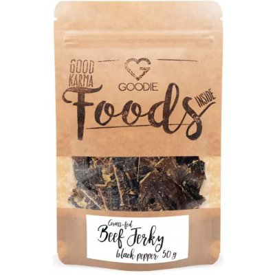 Goodie Grass fed sušené hovězí maso černý pepř 50 g – Sleviste.cz