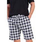 Pánské kraťasy na spaní a volný čas 1P1893 modrá černomodré a šedé kostkované – Hledejceny.cz