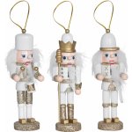 KOOPMAN Figurka závěsná Louskáček 12 cm zlatý sada 3 ks – Hledejceny.cz