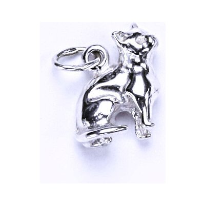 Čištín Stříbrný přívěsek figurka sedící kočka P 719 8496 – Zboží Mobilmania