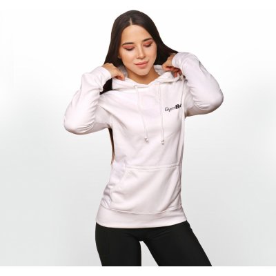 GymBeam dámská mikina PRO hoodie bílá – Zboží Dáma GymBeam dámská mikina PRO hoodie bílá – Zboží Dáma