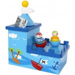 Small Foot Dřevěná hrací pokladnička Small Foot Olli a Bolli – Zboží Mobilmania