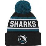 Outerstuff Dětská zimní čepice San Jose Sharks NHL 3Rd Jersey Jacquard Cuff Pom – Zboží Mobilmania