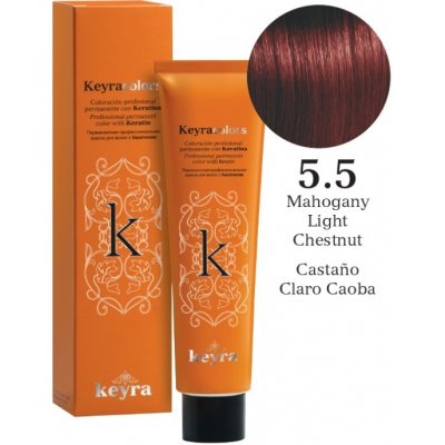 ​Keyra barva na vlasy s keratinem 5.5 mahagon světlý kaštan 100 ml