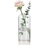 Anquephd Mini vázy Skleněná svatební dekorace na stůl, Průhledné vázy s pupeny na květiny, Malé – Sleviste.cz