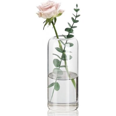 Anquephd Mini vázy Skleněná svatební dekorace na stůl, Průhledné vázy s pupeny na květiny, Malé – Sleviste.cz