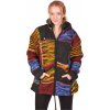 Dámský svetr a pulovr Sanu Babu Projmutý vlněný svetr s kapucí a kapsami patchwork (6B)