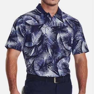 Under Armour pánské funkční tričko s krátkým rukávem ISO-CHILL GRPHC PALM POLO 1377367-410 modré – Zboží Dáma