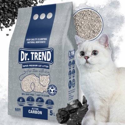 Dr. Trend Super Premium Bentonitové stelivo s aktivním uhlím 5 l – Zboží Dáma