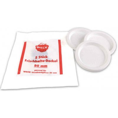 WECK zavařovací sklenice Plastová víčka 80mm – Zboží Mobilmania
