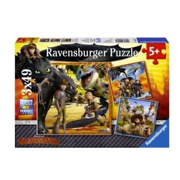 Ravensburger Jak vycvičit draka II. 3 x 49 dílků