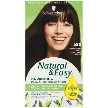 Schwarzkopf Natural & Easy 580 tmavě hnědý samet barva na vlasy