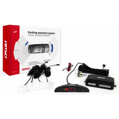 AMiO Parkovací asistent LED se 4 senzory, bílý – Sleviste.cz