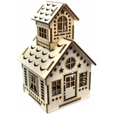 Pehucraft Dřevěný vánoční domek – Zboží Mobilmania