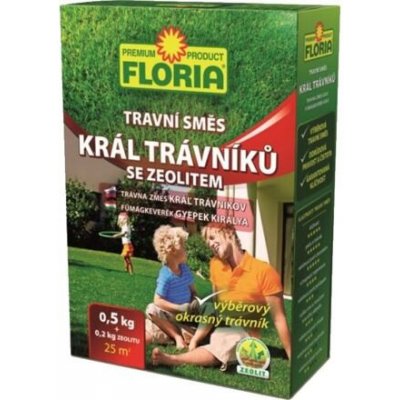 AGRO FLORIA Král trávníků travní směs 0,5 kg + zeolit 200 g