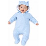 Baby Nellys Teplákový overal s kapucí Teddy sv. modrý – Zboží Dáma
