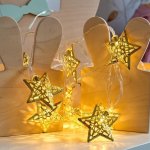 decoLED LED světelný řetěz 7 m hvězdičky teple bílá 20 diod – Hledejceny.cz