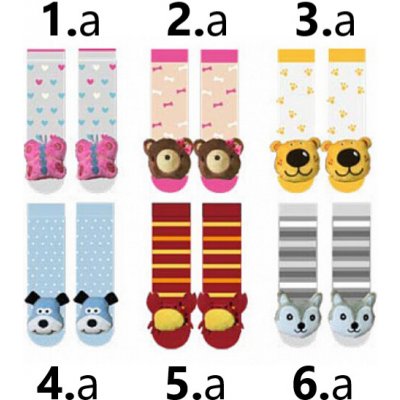 Fuski Kojenecké ponožky ABS s chrastítkem Baby 54504a – Zboží Dáma
