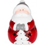 MagicHome Dekorace Santa LED terakota 8,5x8,2x12,5 cm ST8091300 – Hledejceny.cz