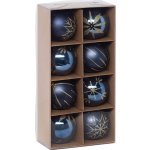 Atmosphera Sada vánočních koulí se zlatým zdobením 8 cm – Zboží Dáma