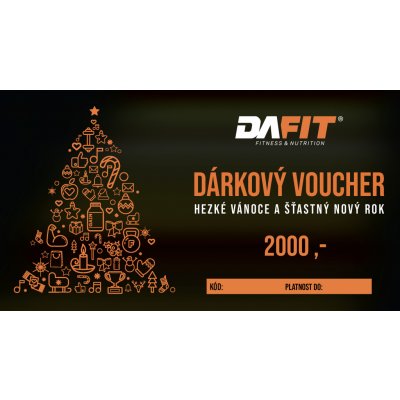 Dárkový elektronický poukaz Dafit.cz Vánoce 2000,- – Sleviste.cz