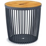 Prosperplast Univerzální koš CLUBO s bambusovým víkem antracit 38,6cm – Zboží Mobilmania