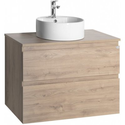 aqualine ALTAIR koupelnová skříňka s umyvadlem, š. 78,1 cm, dub emporio 8595703832871