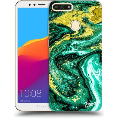 Pouzdro Picasee ULTIMATE CASE Honor 7A - Green Gold