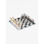 Dekorace Malé šachy z českého křišťálu Preciosa zlaté a stříbrné zdobení – Zboží Dáma