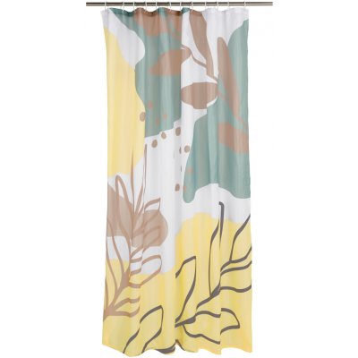 LIVARNO Sprchový závěs, 180 x 200 cm (bílá/zelená/béžová) – Sleviste.cz