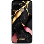 Pouzdro Mobiwear Glossy Xiaomi Redmi 6 - G021G Černý a zlatavý mramor – Zboží Mobilmania