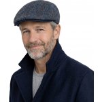 Fiebig Headwear since 1903 Pánská modrá kostkovaná vlněná bekovka rybí kost – Hledejceny.cz