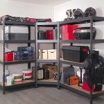 Majster Regál Rivet 180 x 90 x 45 x 64,5 cm 4 police antracitová šedá – Sleviste.cz