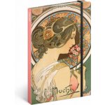 Notes Alfons Mucha Petrklíč linkovaný 13 x 21 cm – Zboží Mobilmania